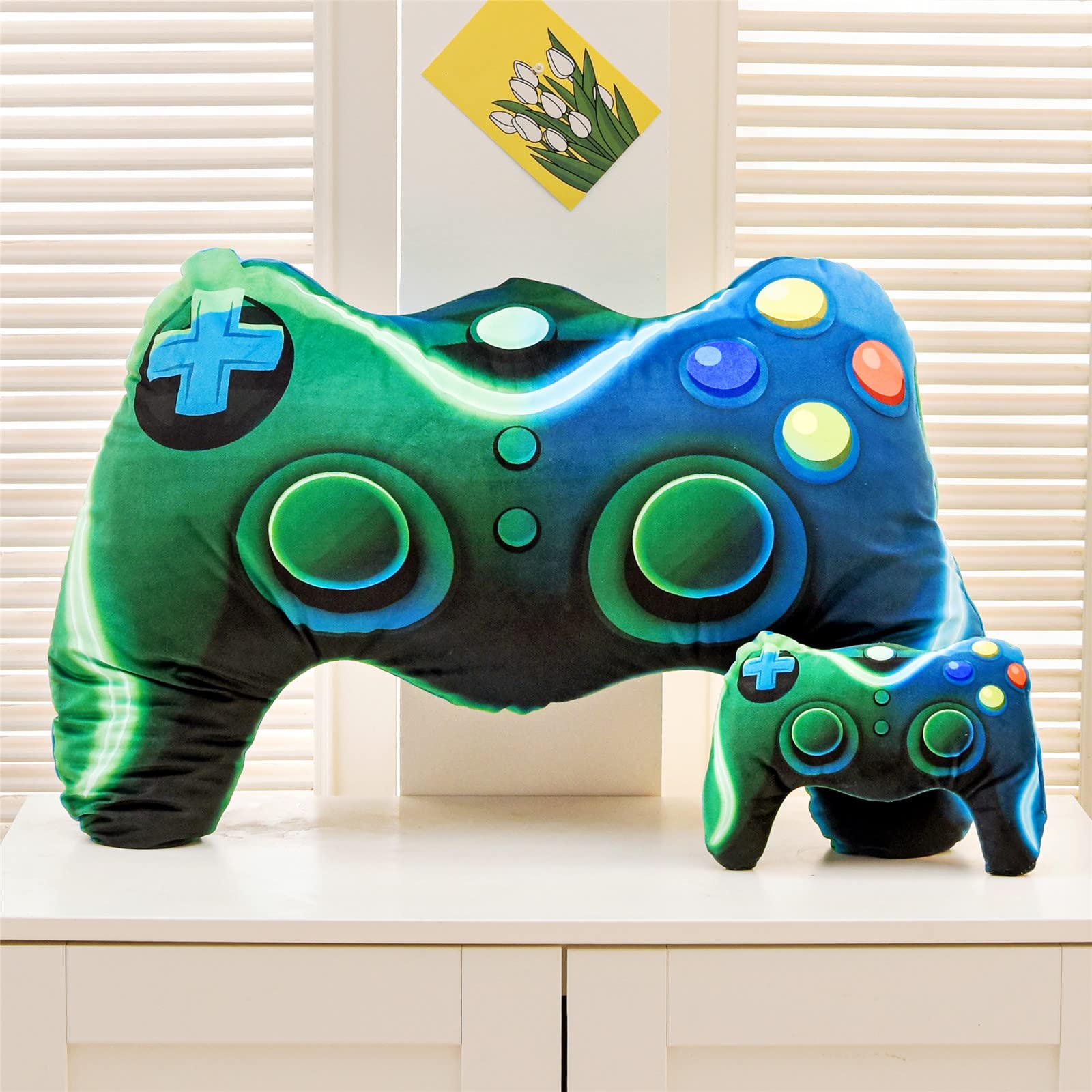 Meeting Story pillow styled on bed to enhance teen bedroom gaming theme