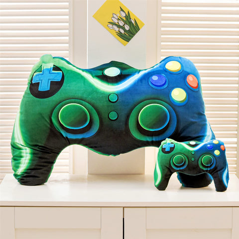 Meeting Story pillow styled on bed to enhance teen bedroom gaming theme