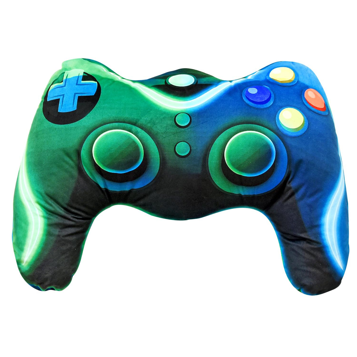 Meeting Story front view of controller pillow shows playful design and comfy support