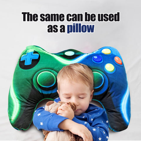 Meeting Story pillow on gaming chair supporting arms during play sessions