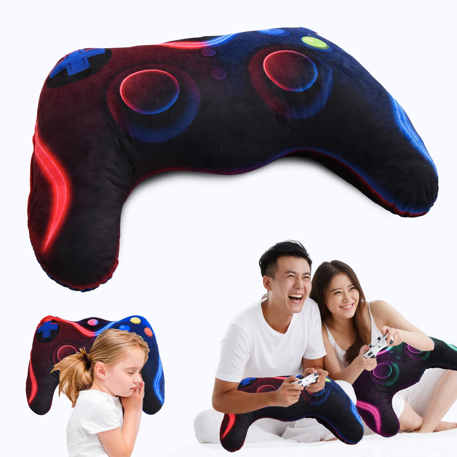 Meeting Story pillow on computer chair offering backrest comfort during play