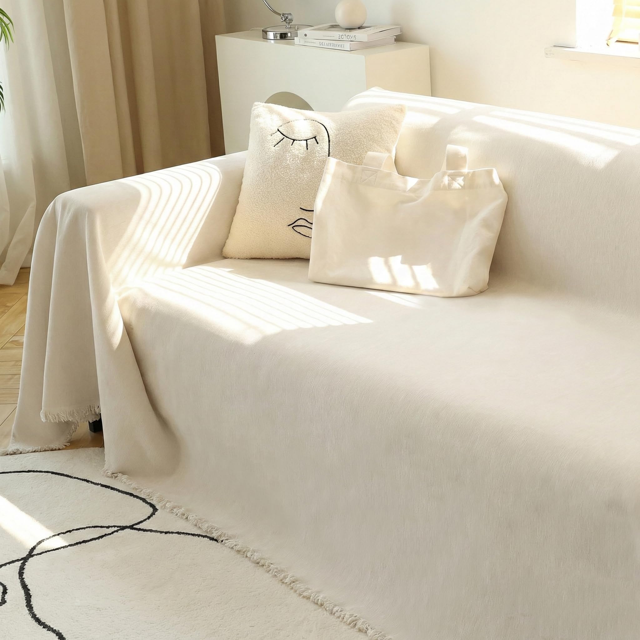 MEETSKY chenille fabric close-up showing soft texture and durable weave