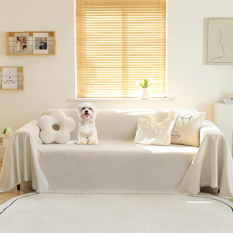 MEETSKY sofa cover front view showing full coverage and elegant look