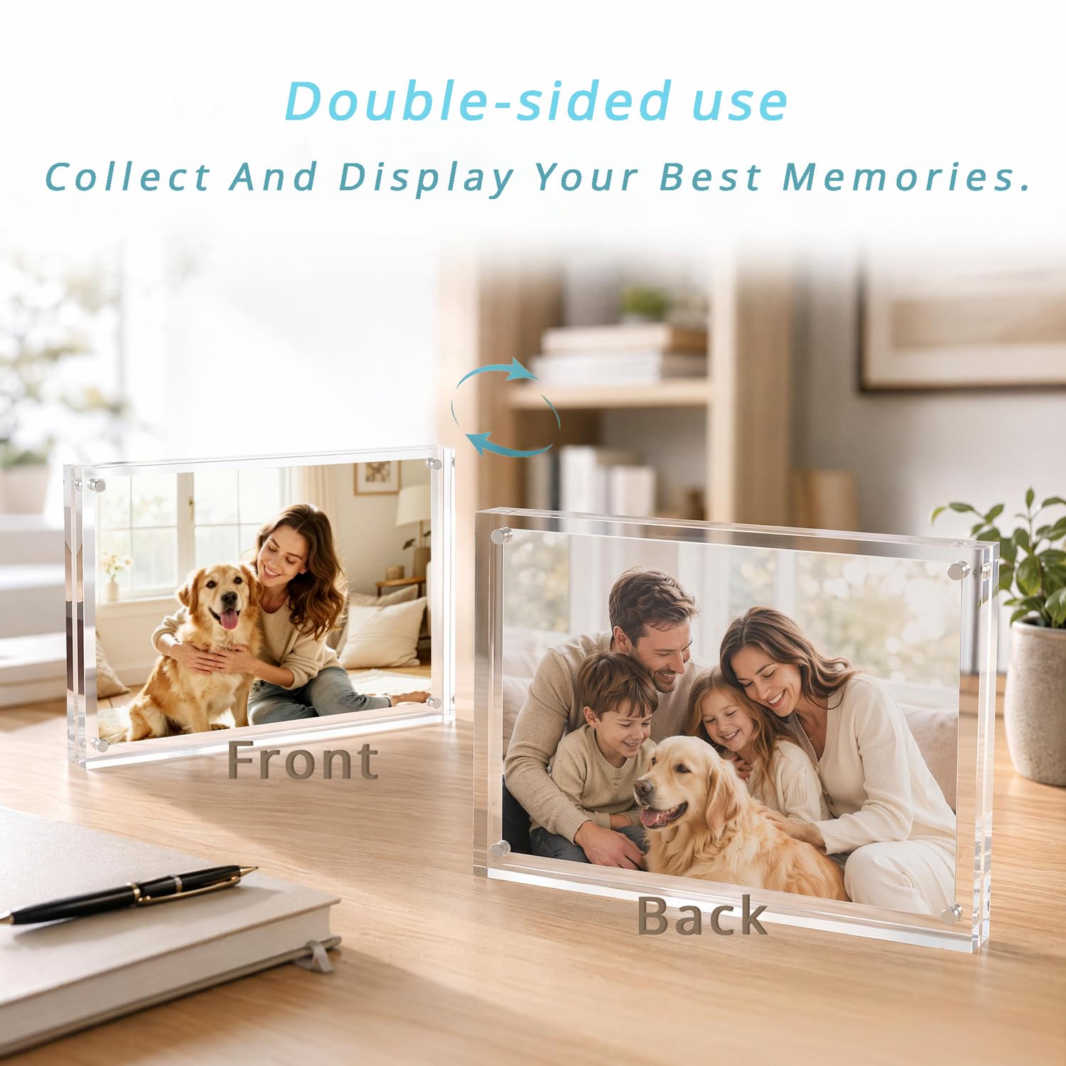 Meetu frame displaying 4x6 photo with floating border and elegant look
