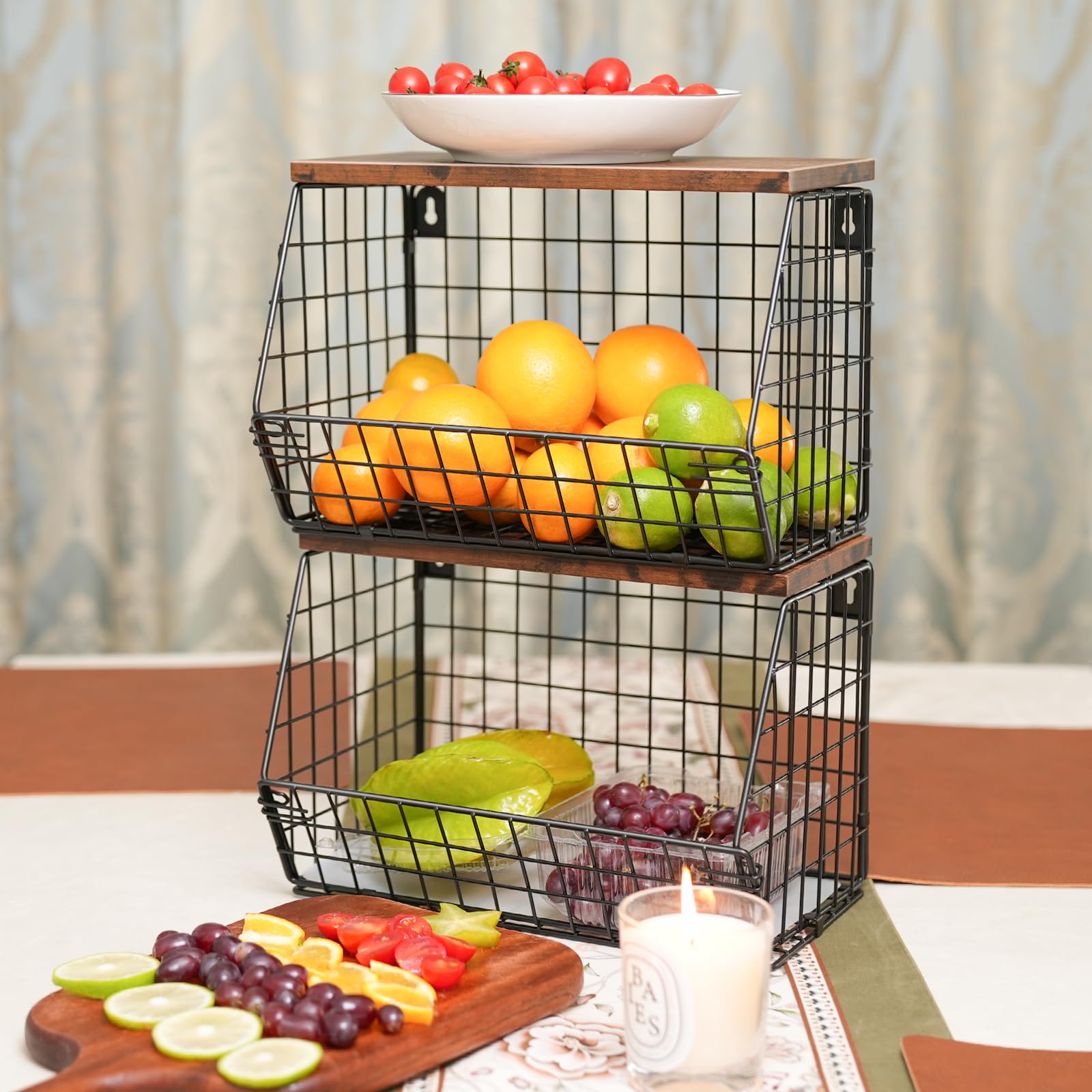 Mefirt pair arranged in pantry for organized vertical storage
