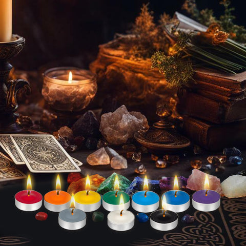 MEGA CANDLES lit on an altar demonstrating ritual use and calm ambiance