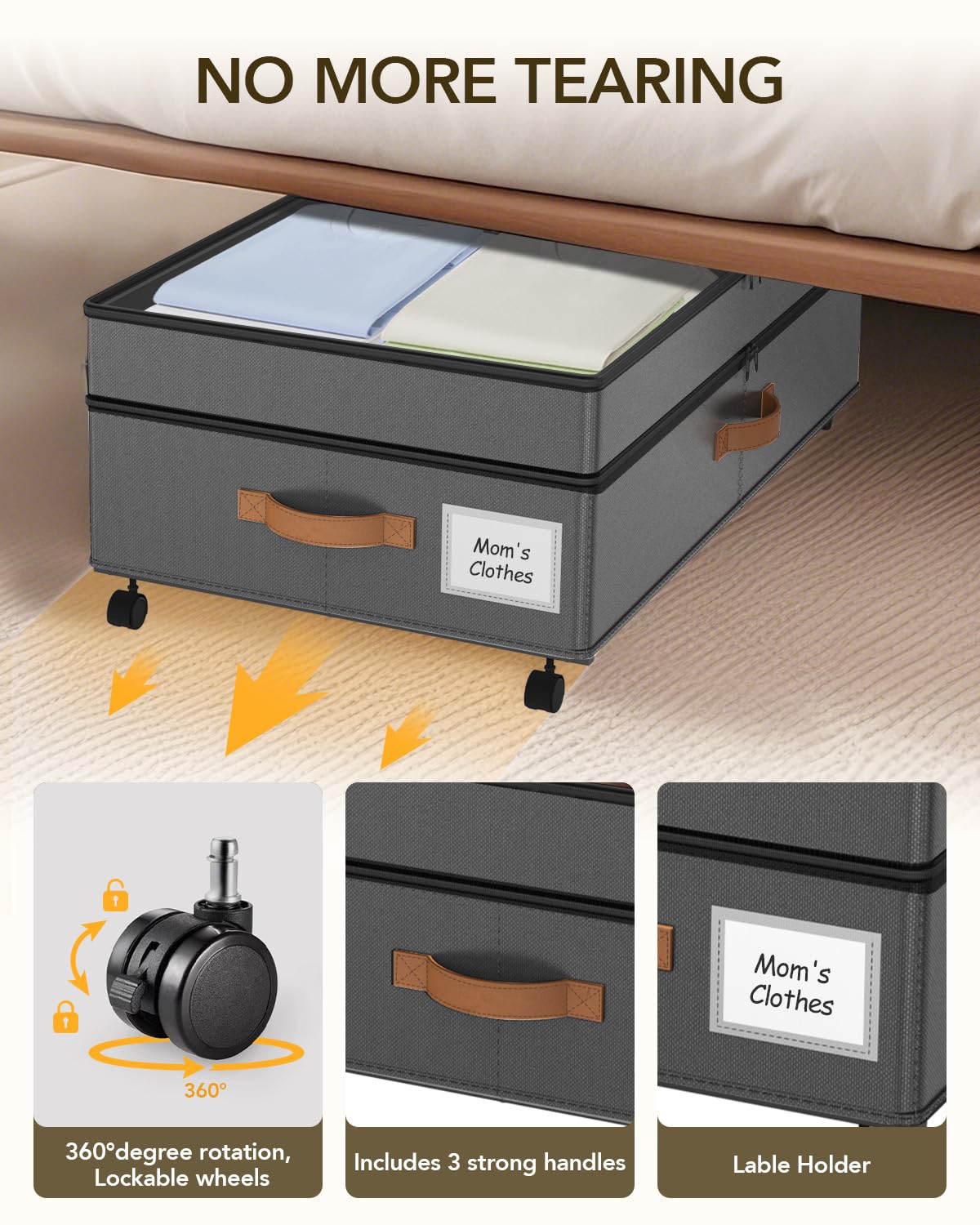 Megapuxin filled with clothes and shoes to show 65L capacity and space-saving benefit
