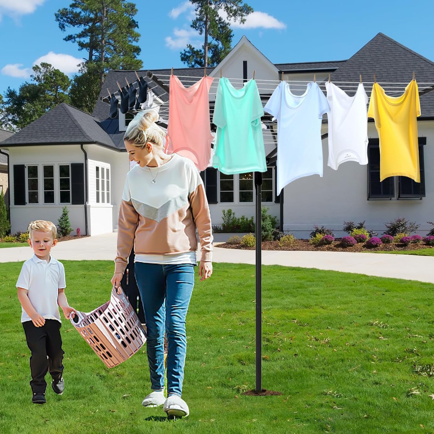 MEILANHUI balcony setup showing portable, space-saving drying solution benefits