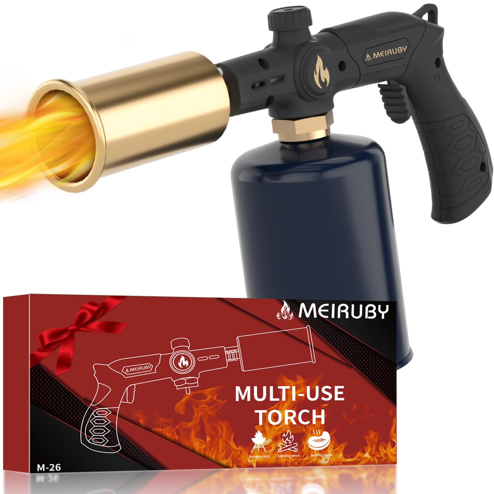 MEIRUBY torch front view showing compact design and easy handling benefit