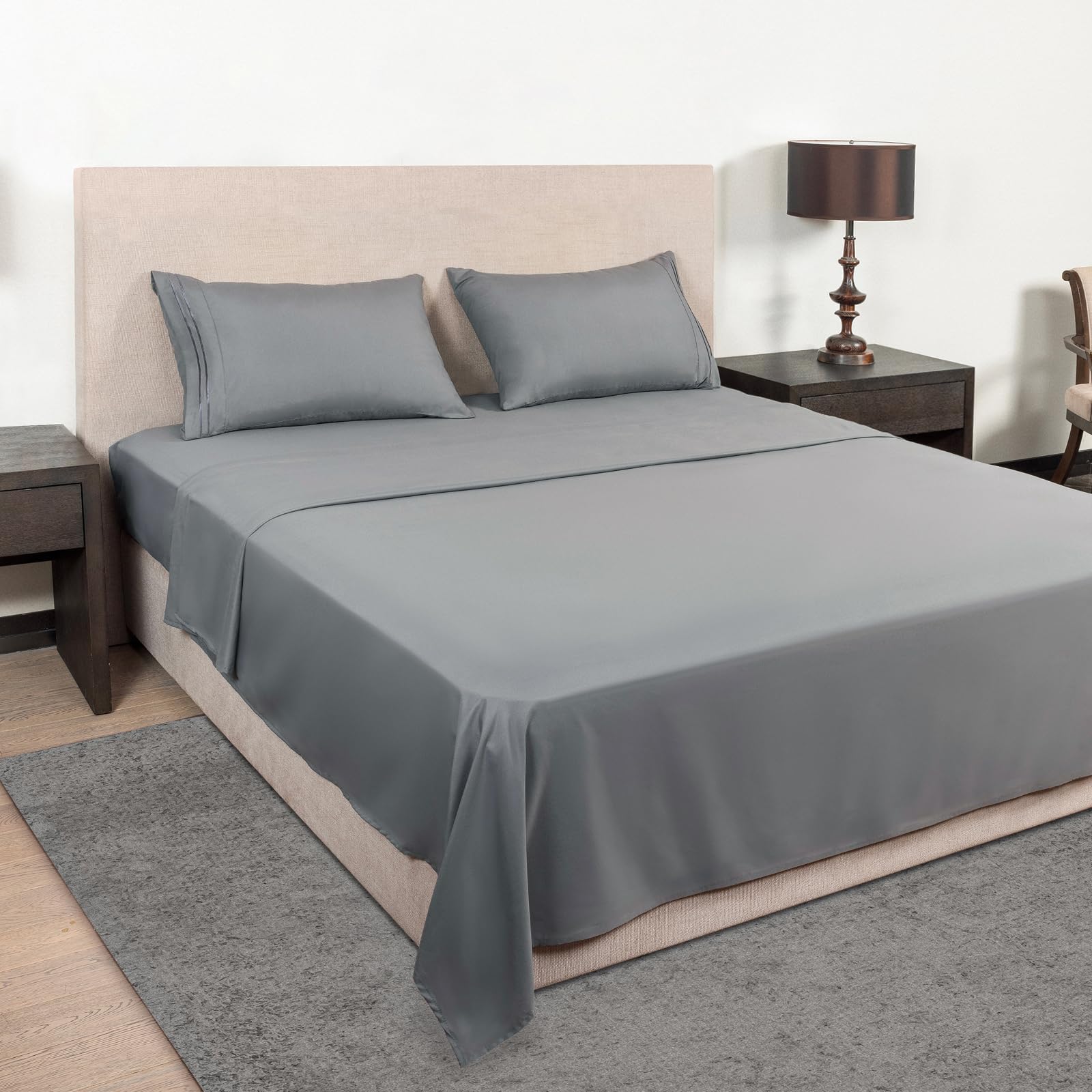 Mejoroom fitted sheet deep pocket detail illustrating secure 16 inch fit