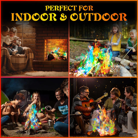 MEKER colorful flames at night enhancing outdoor gathering ambiance