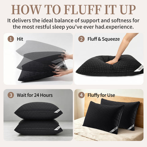 Melising standard-size pillow beside ruler for scale and clear fit for most pillowcases