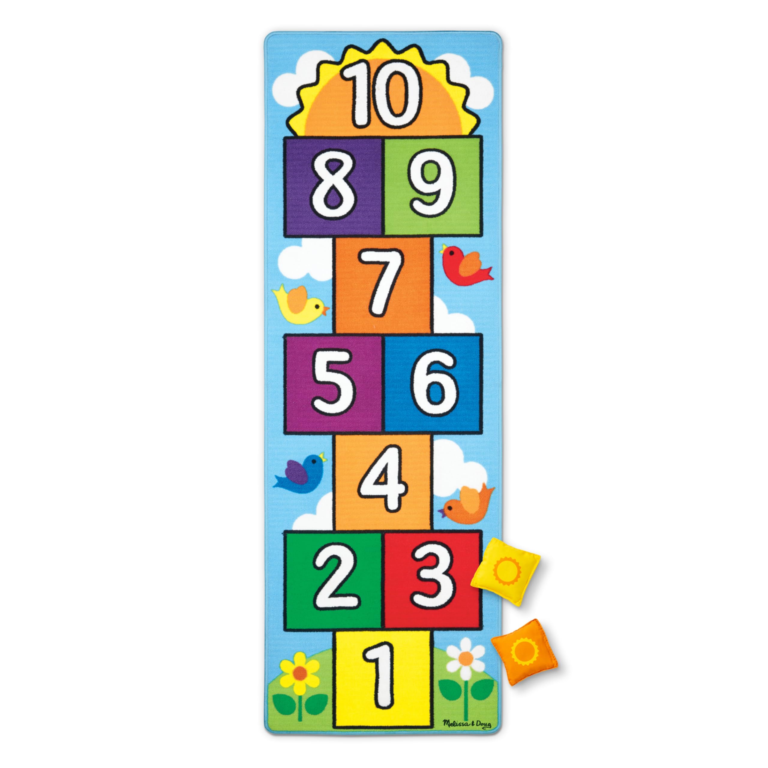 Melissa & Doug reinforced edge binding close detail that prevents fraying and improves durability