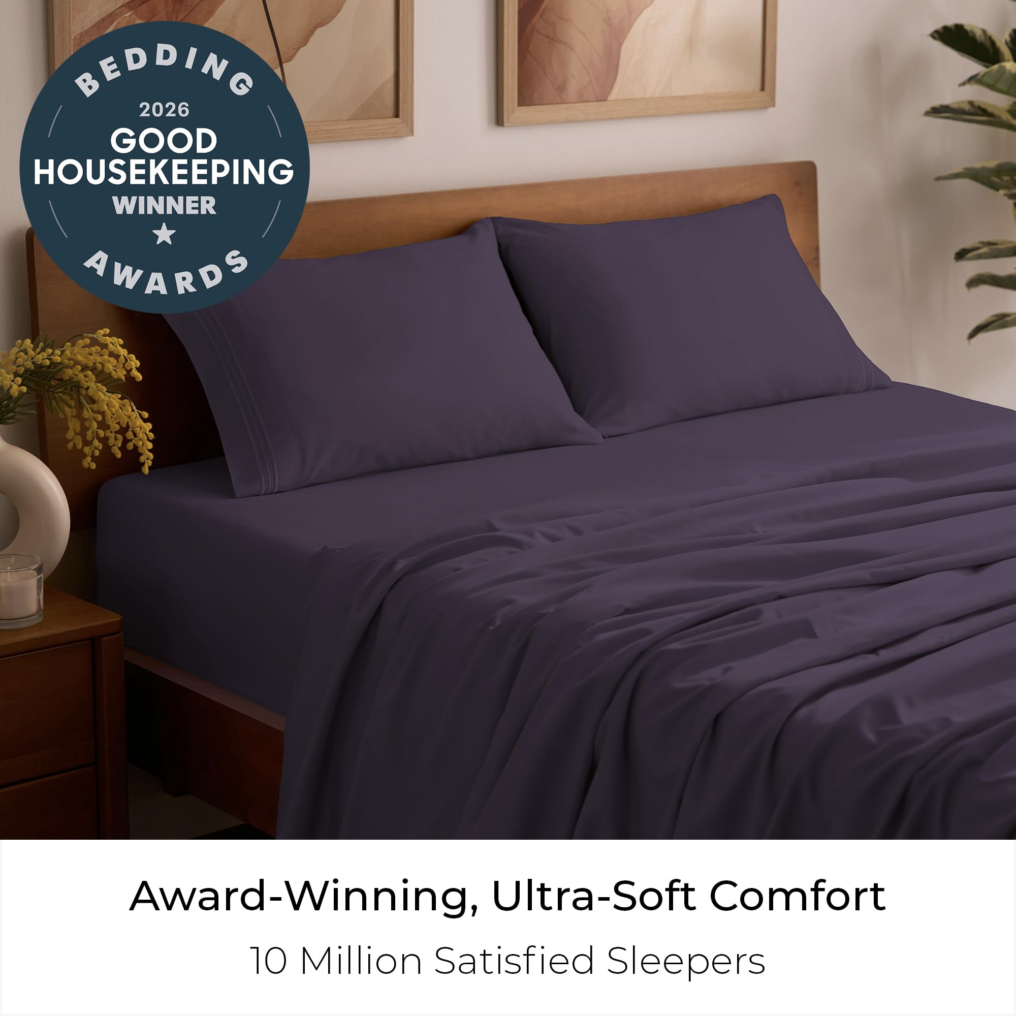Mellanni close-up of double-brushed microfiber texture highlighting softness and breathable feel