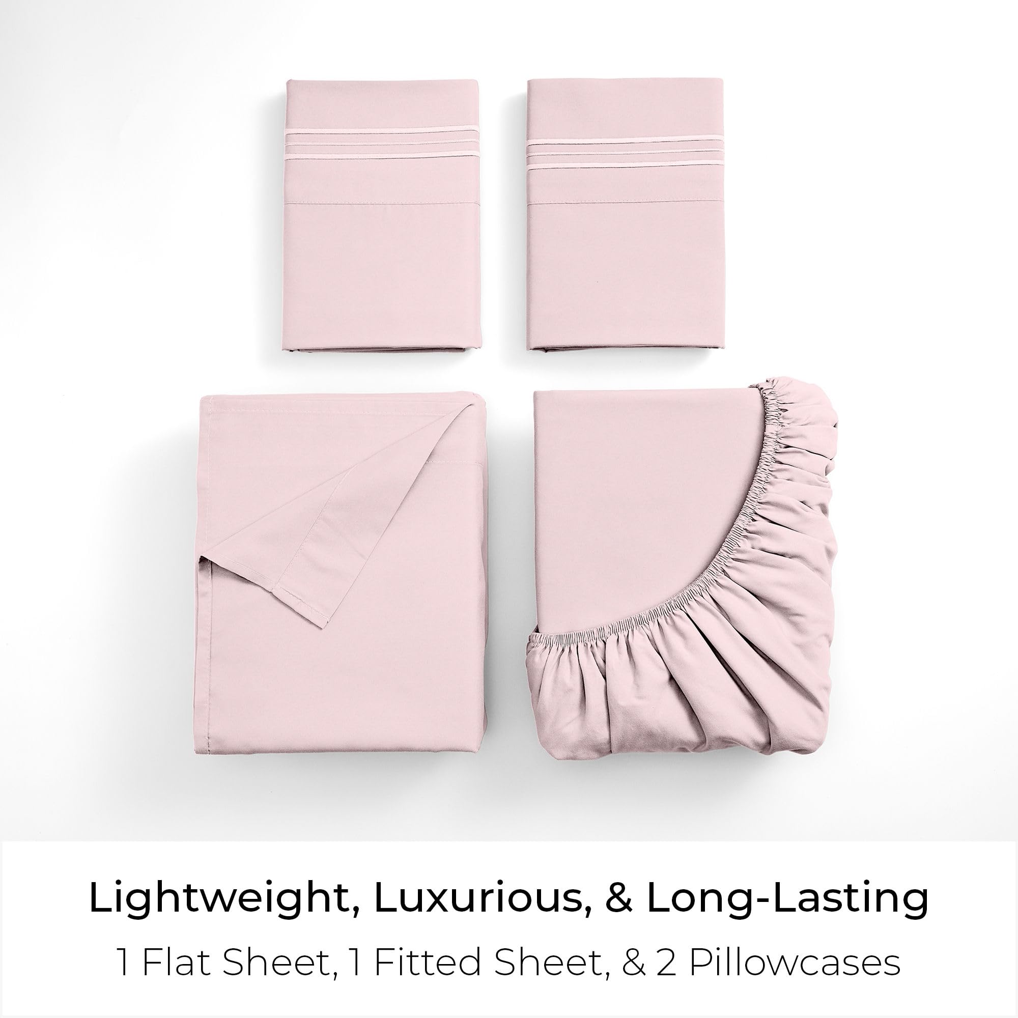 Mellanni microfiber fabric close-up revealing double-brushed texture, plush breathable feel