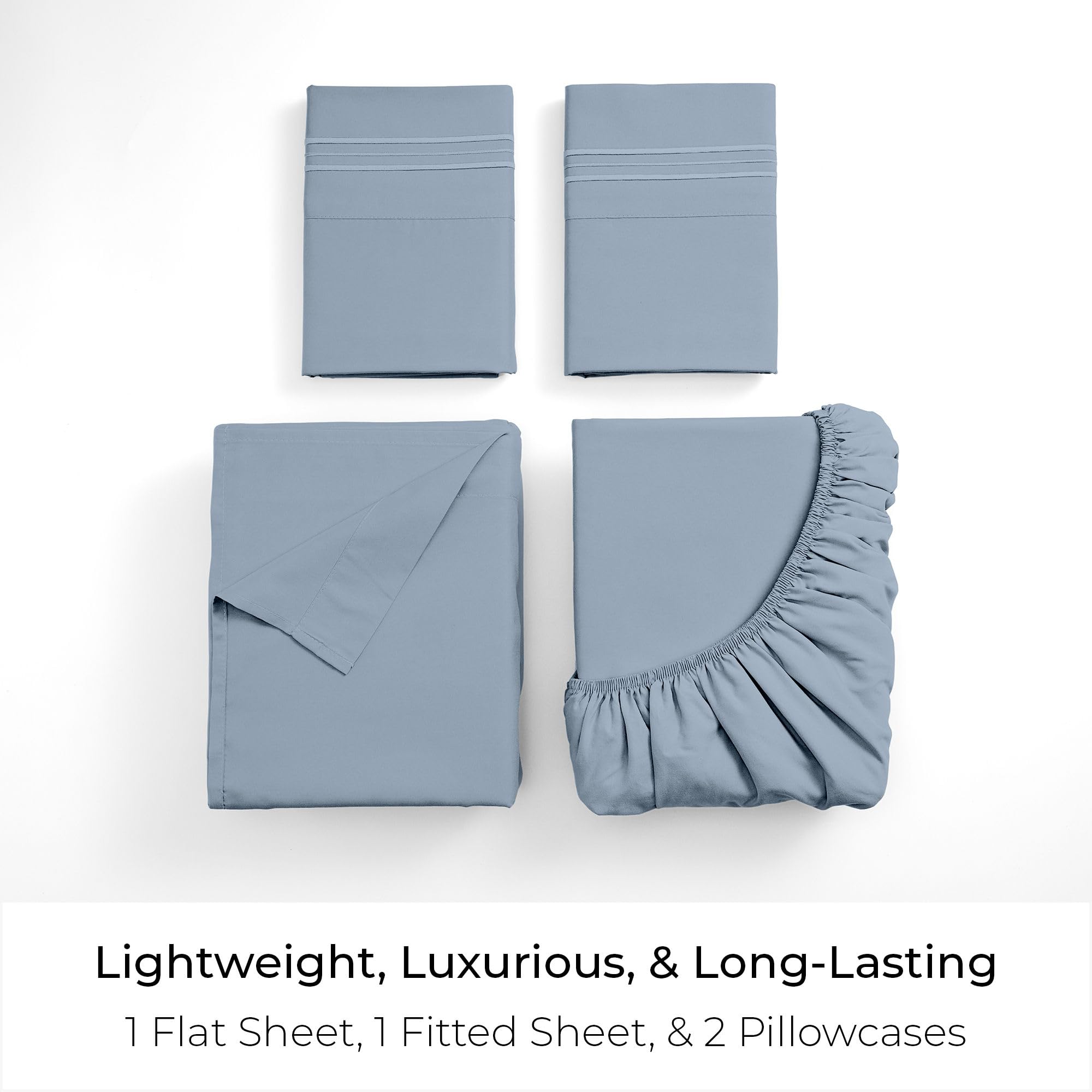 Mellanni double-brushed microfiber close-up revealing soft texture and breathable weave