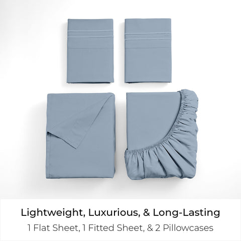 Mellanni double-brushed microfiber close-up revealing soft texture and breathable weave