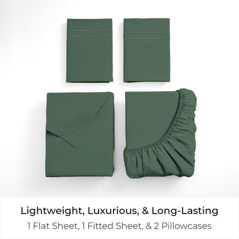 Mellanni fitted sheet pocket detail demonstrating 16-inch depth and secure fit benefit