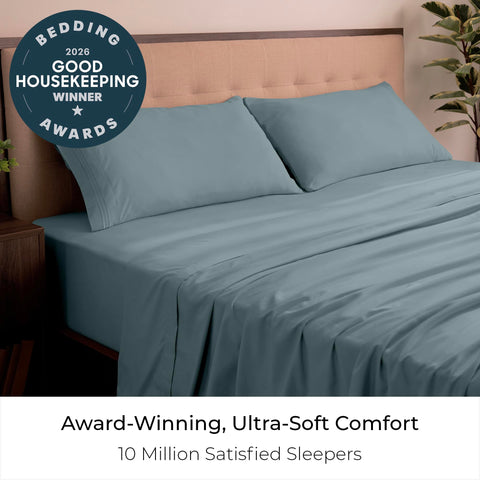 Mellanni fitted sheet elastic detail demonstrating secure fit and stay-put benefit