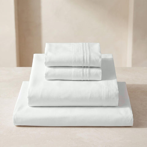 Mellanni front packaging showing the iconic collection and durable microfiber benefits