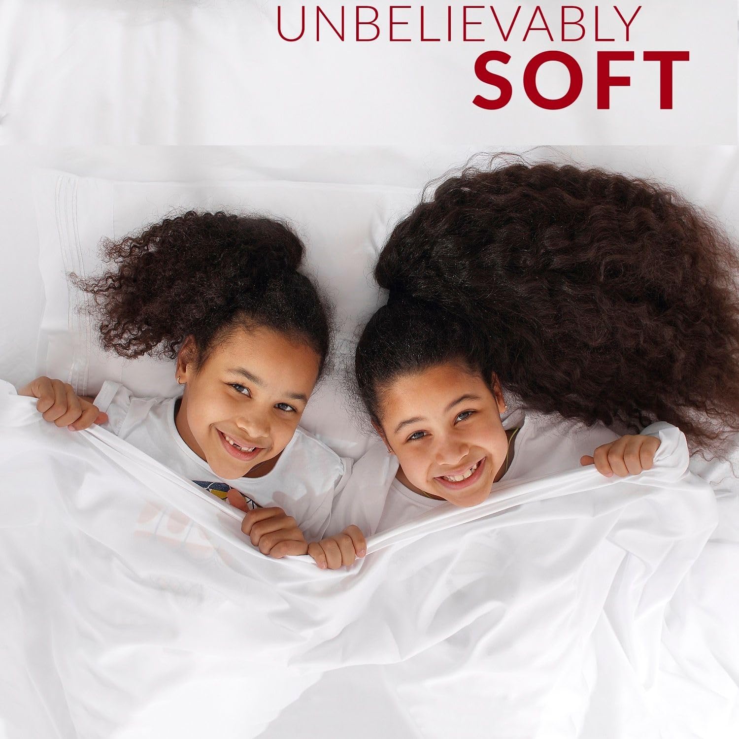 Mellanni double-brushed microfiber close-up highlighting silky soft texture
