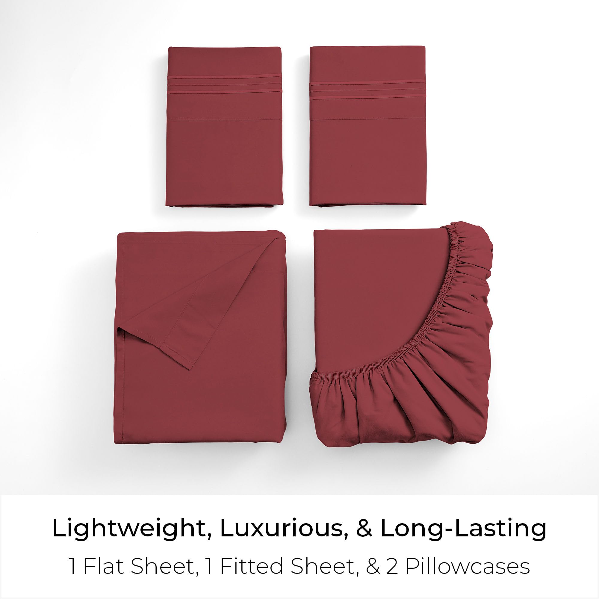 Mellanni fitted sheet corner showing 16 inch deep pocket and secure elastic fit benefit