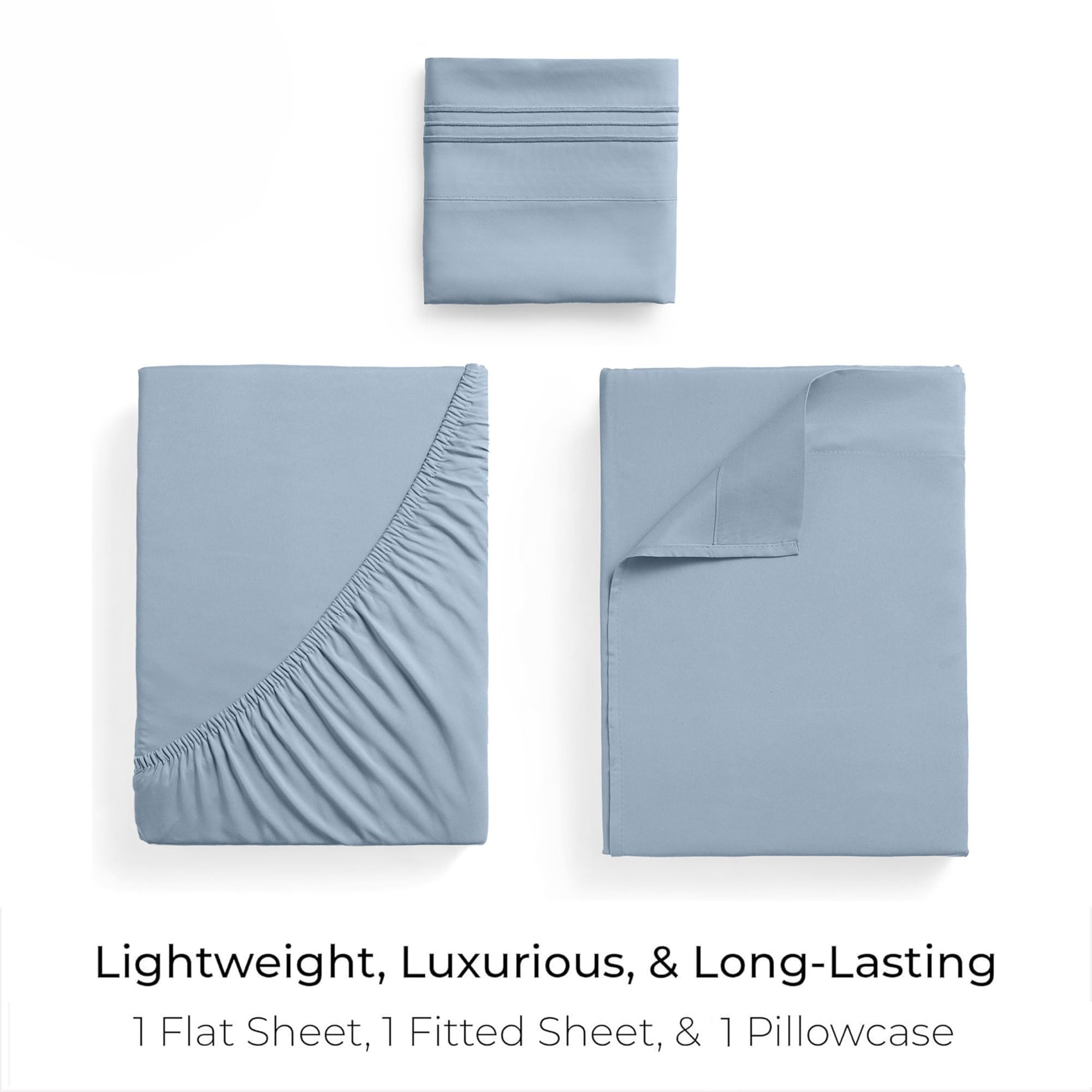 Mellanni Iconic fitted sheet corner detail showing 16 inch deep pocket and secure elastic