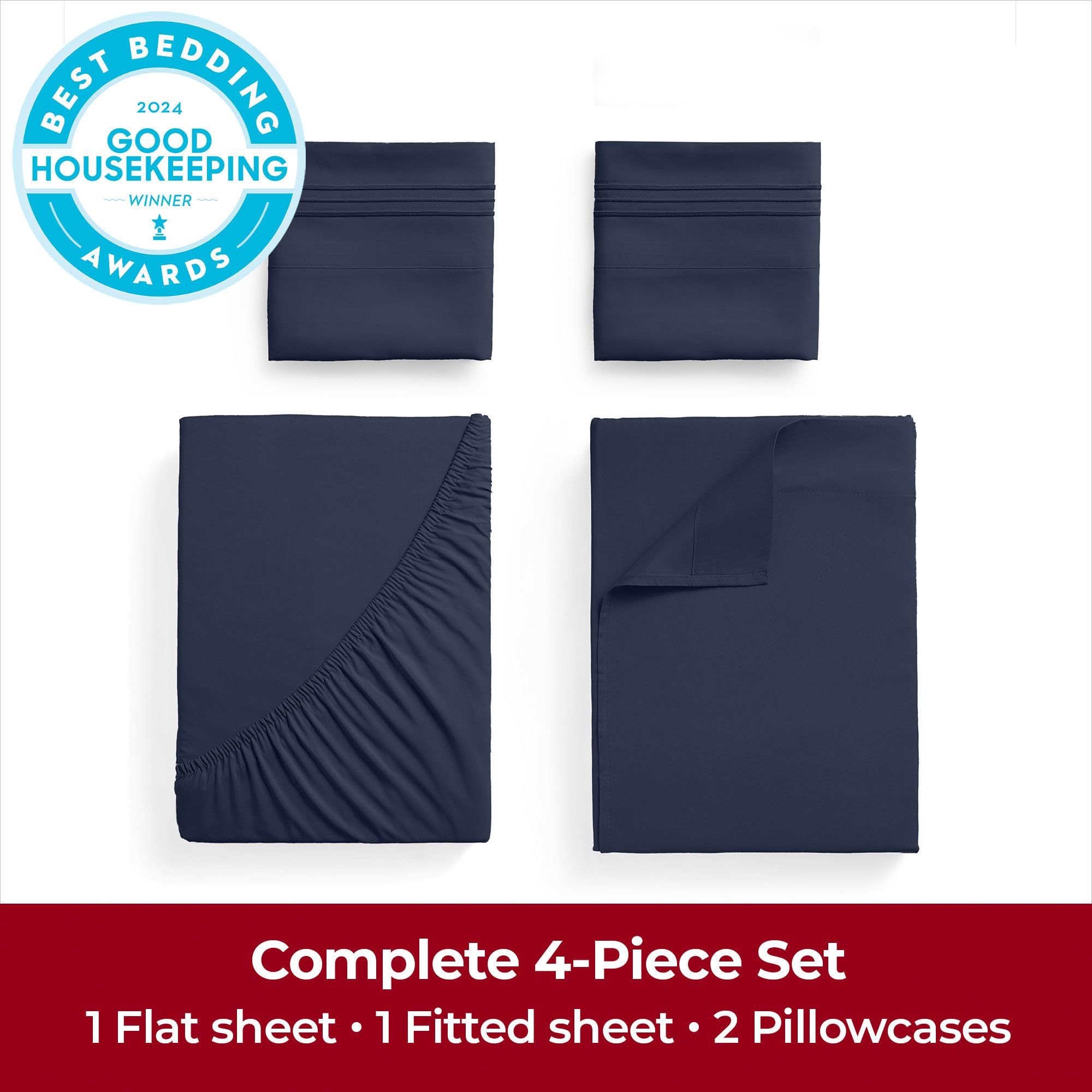 Mellanni oversized flat sheet spread flat to show generous coverage
