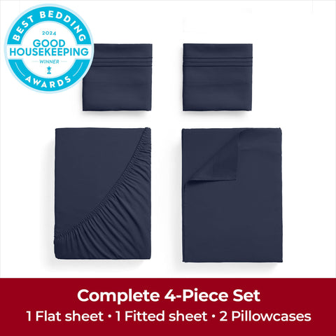 Mellanni oversized flat sheet spread flat to show generous coverage