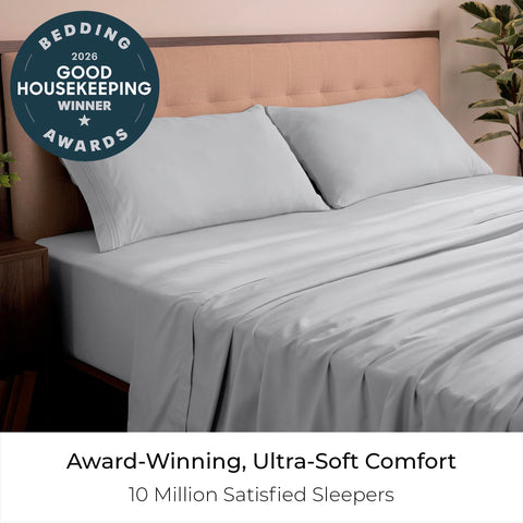 Mellanni close-up of fitted sheet corner with 16 inch pocket demonstrating secure fit