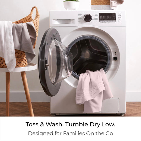 Mellanni twin fitted sheet on mattress showing fit on up to 16-inch depth for stability