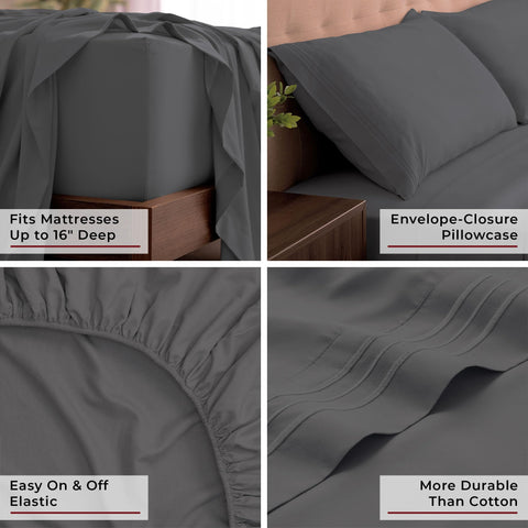 Mellanni king sheet fitted on 16-inch mattress to demonstrate true-to-size fit
