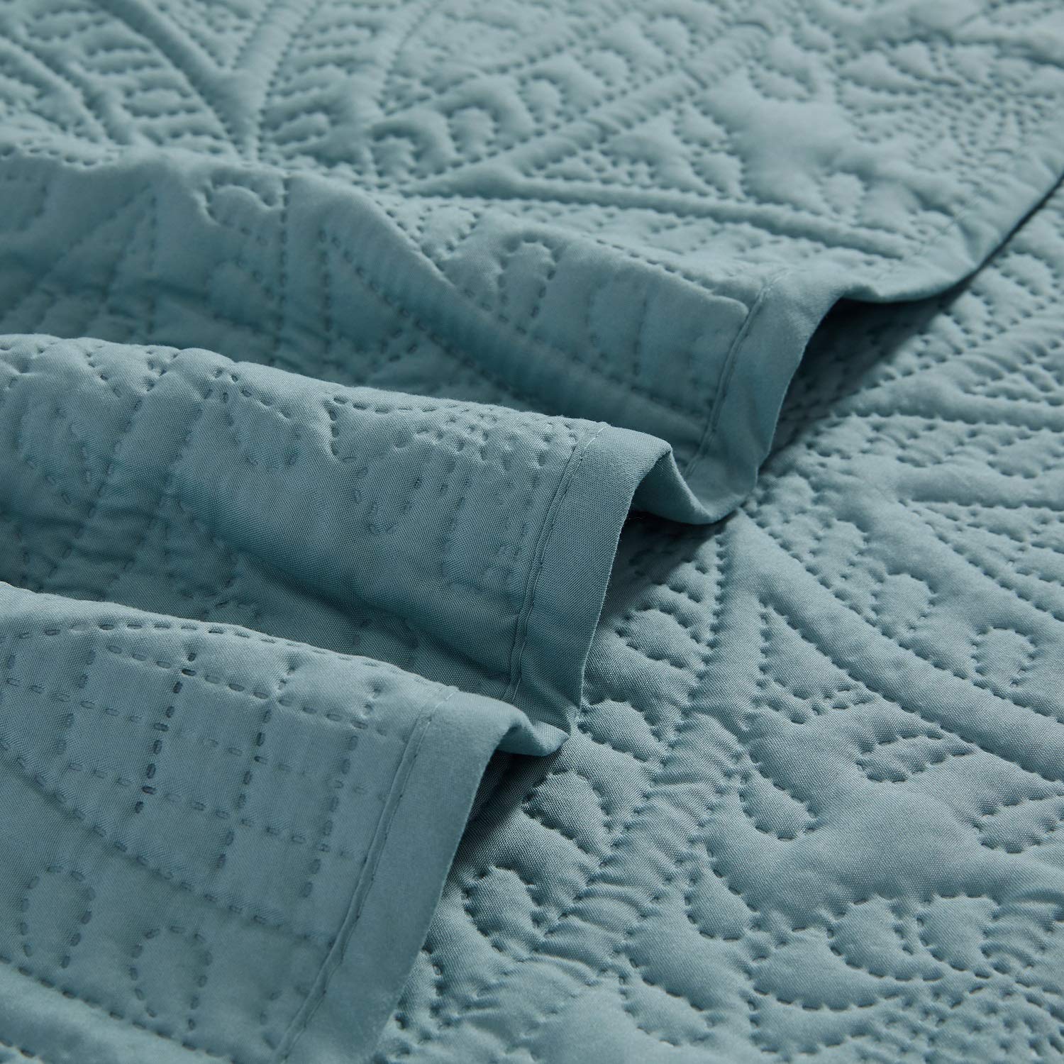 Mellanni coverlet styled in bedroom for instant decor update