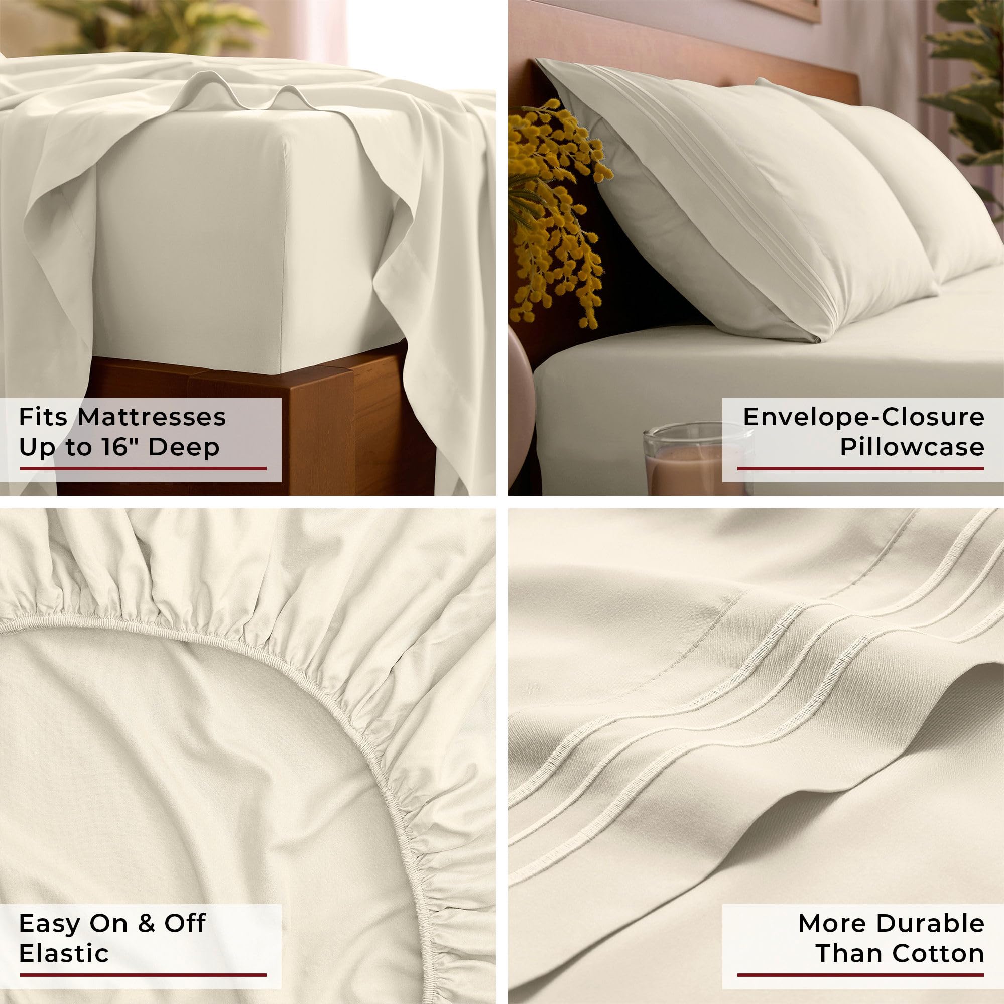 Mellanni label and Oeko-Tex tag detail showing certified safer textiles