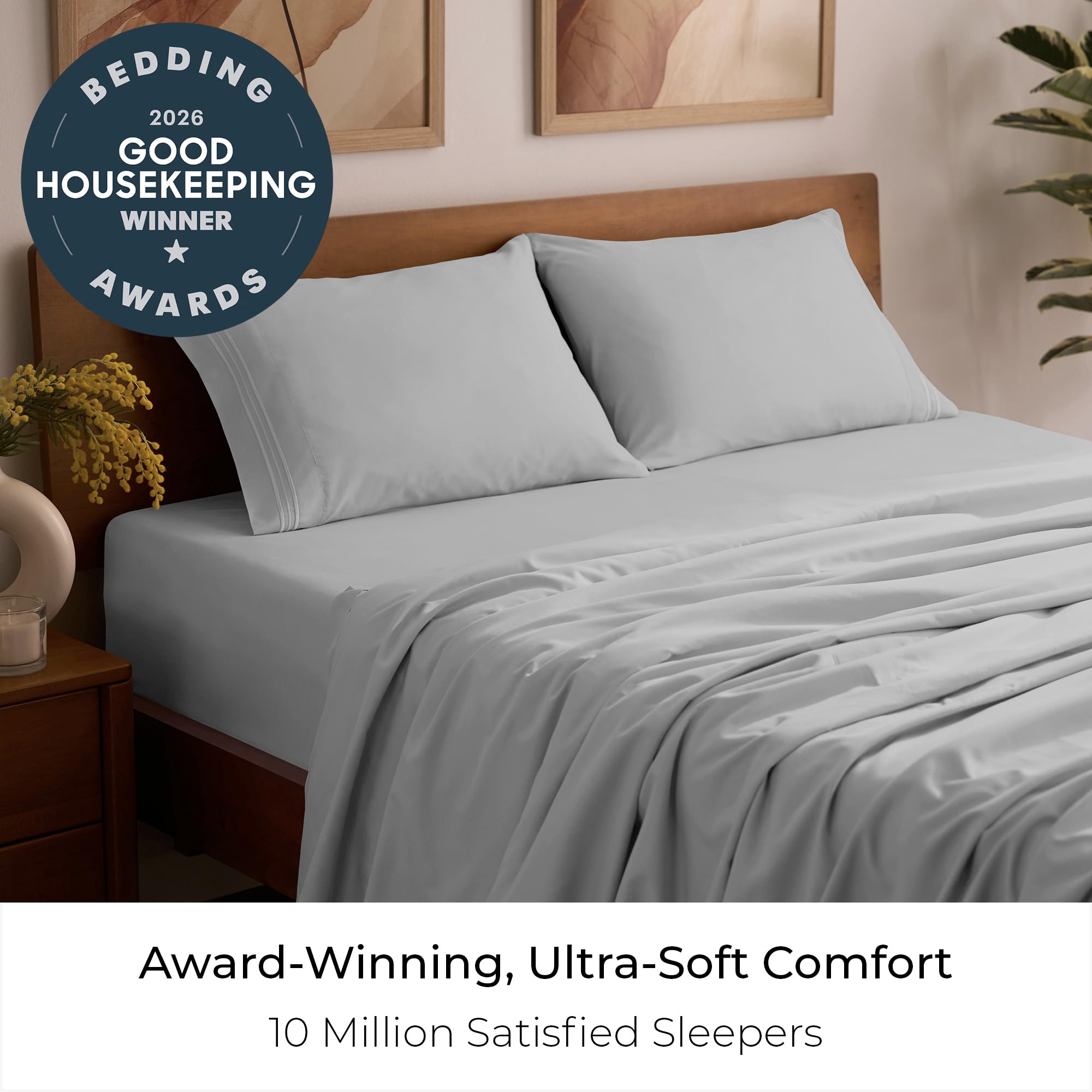 Mellanni close-up of double-brushed microfiber texture highlighting soft, breathable feel