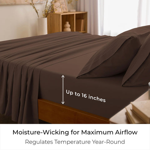 Mellanni pillowcase open end and stitching detail for durable, neat finish