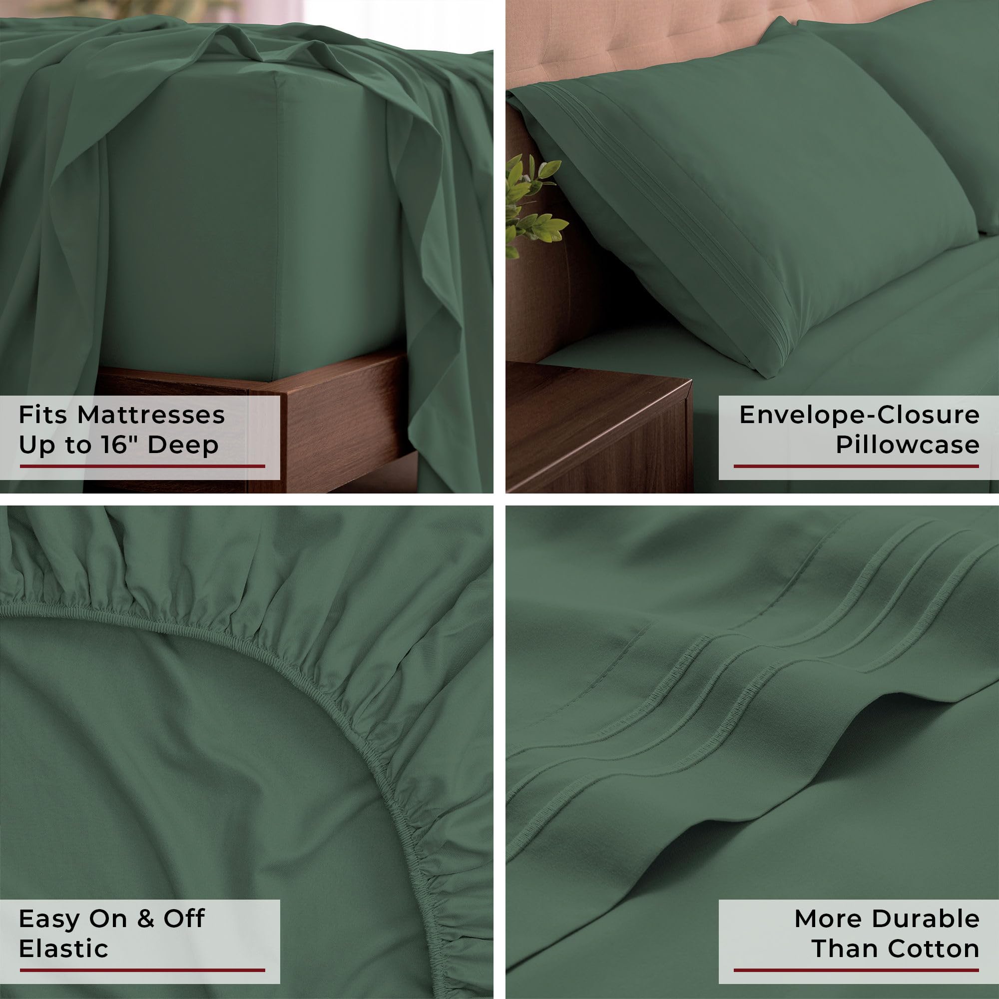 Mellanni king pillowcase corner and stitching showing durable seams and lasting finish