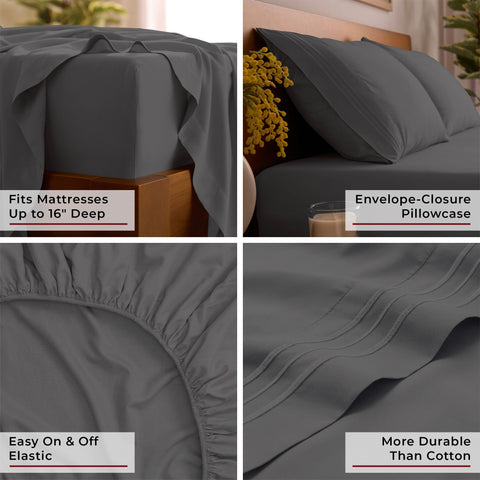 Mellanni sheet on mattress fit demo displaying 16-inch pocket stability