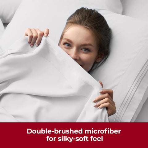 Mellanni sheet on 21-inch mattress illustrating deep-pocket compatibility