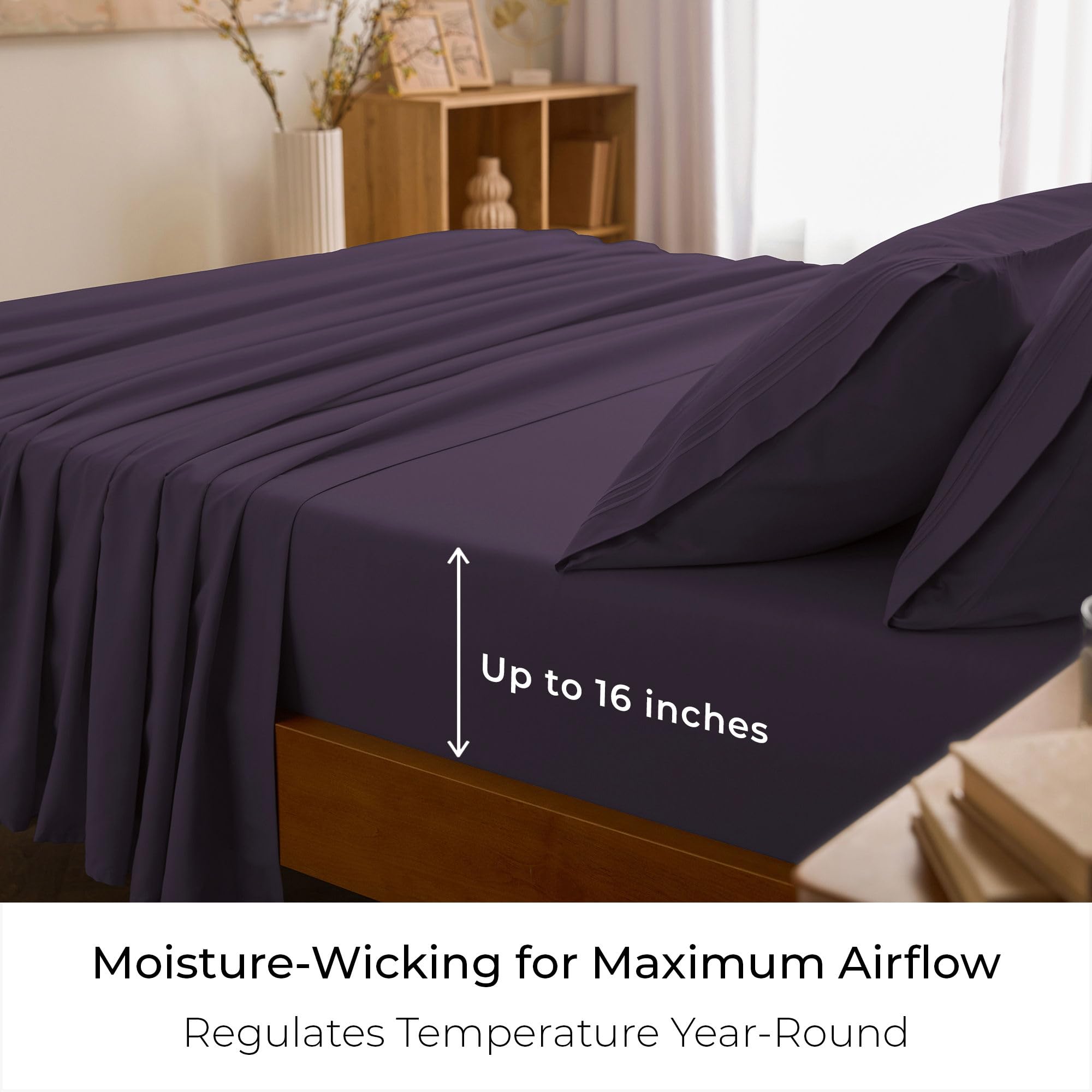 Mellanni two pillowcases folded to display edge finish and durable stitching for long-lasting use