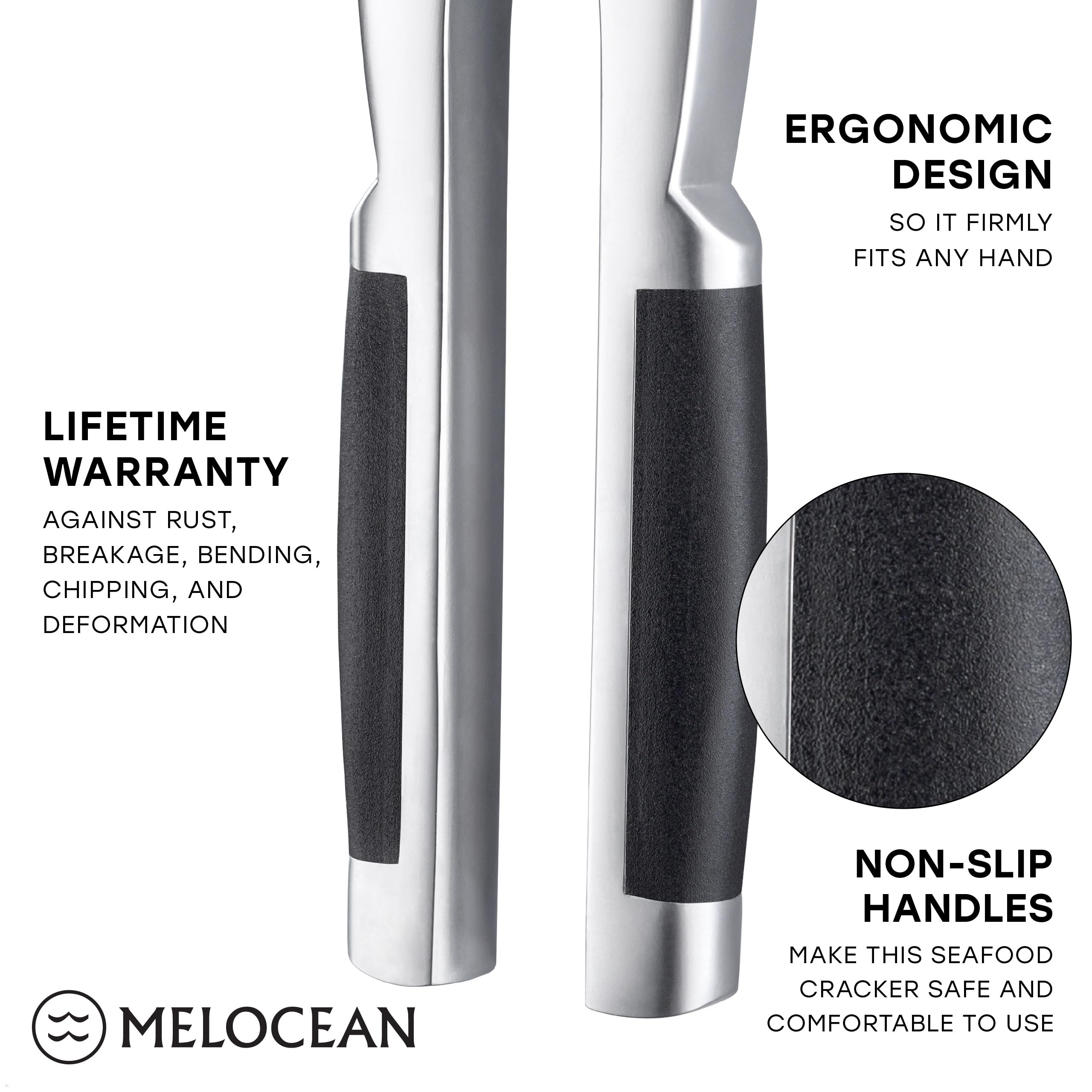 Melocean ergonomic handle texture with non-slip grip for safer use