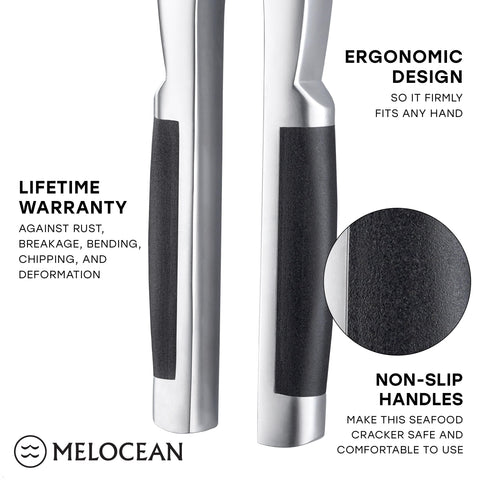 Melocean ergonomic handle texture with non-slip grip for safer use