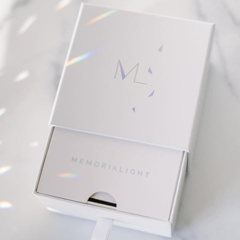 Memorialight in a peaceful living room scene near plants — Memorialight blends into home decor and uplifts a space