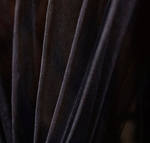 Mengersi canopy styled for Halloween party creating dramatic gothic atmosphere and event-ready decor