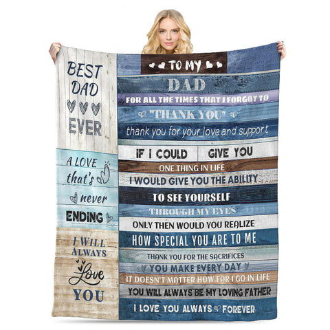 Menghao blanket front with message, warm gift appeal