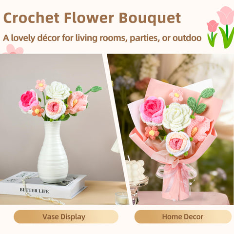 MengxFly greeting card and label beside bouquet showcasing personalized gifting option