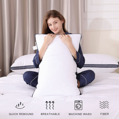 Meoflaw pillow next to ruler showing standard size 20x26in for accurate scale