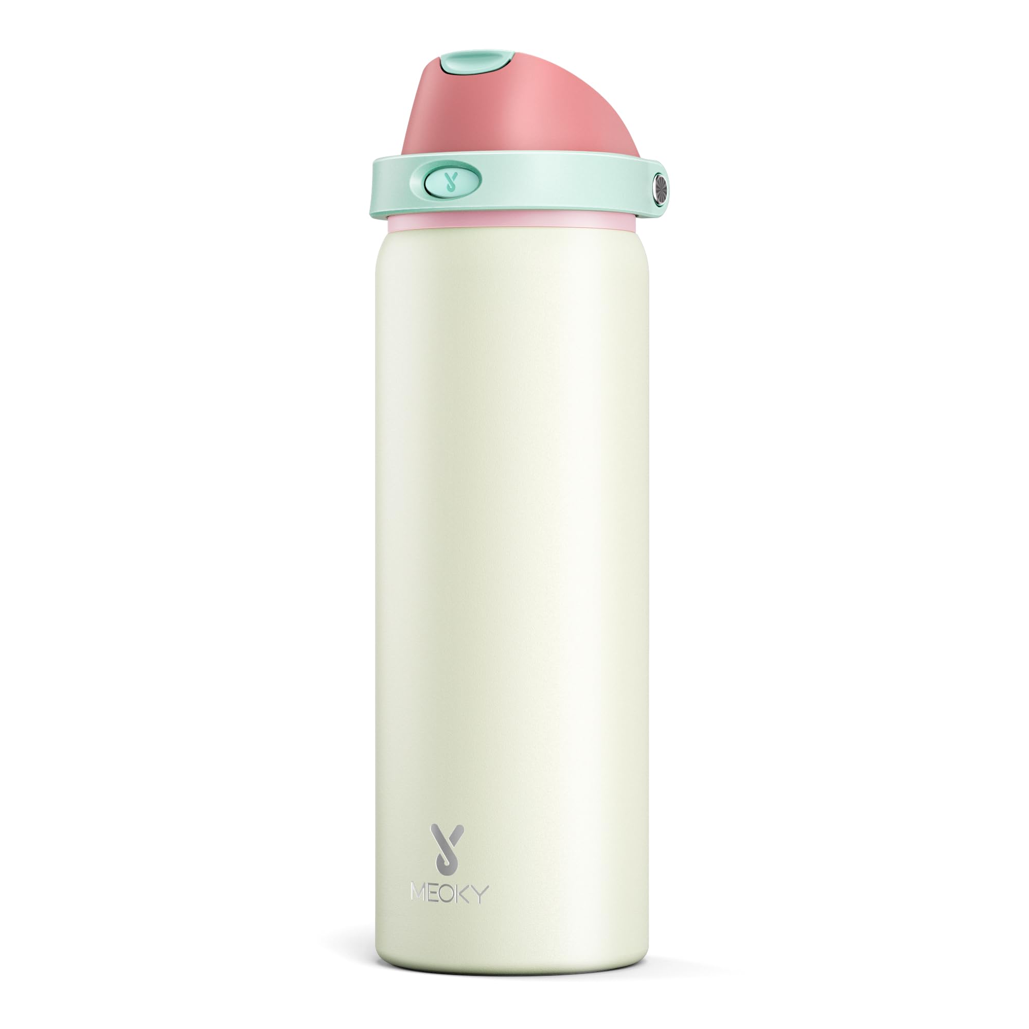 Meoky cream bottle front view showing sleek finish and capacity benefit