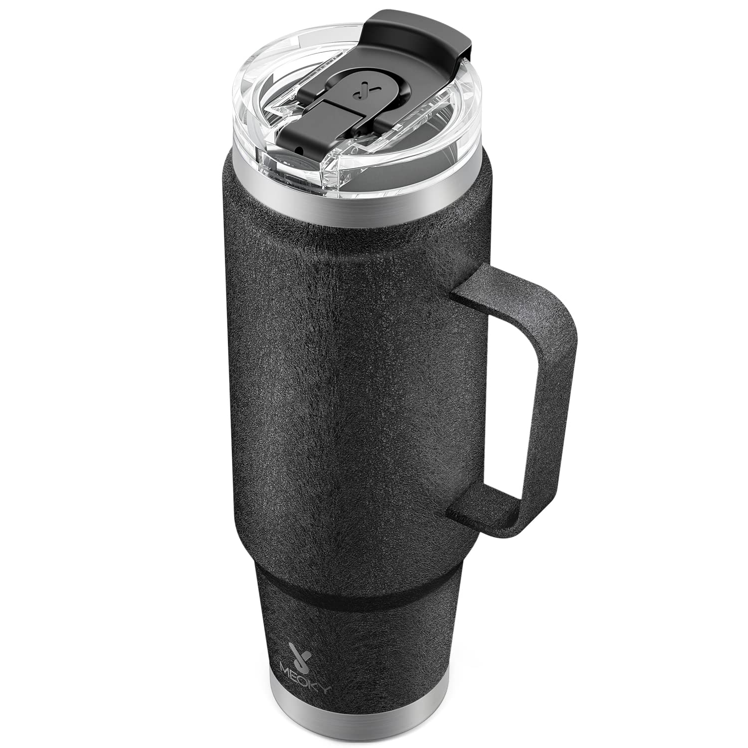Meoky front view showing Night finish and large 40oz capacity benefit