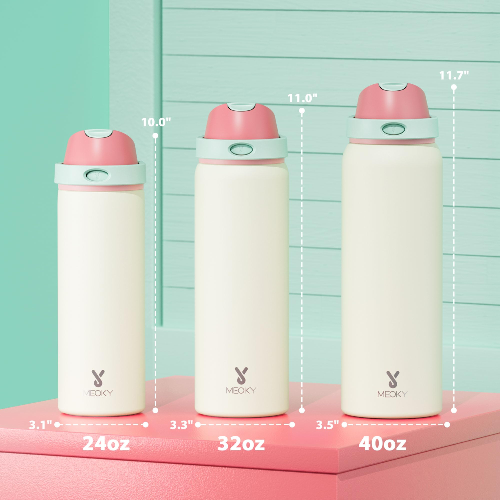 Meoky close-up of 2-in-1 lid demonstrating sip or swig convenience